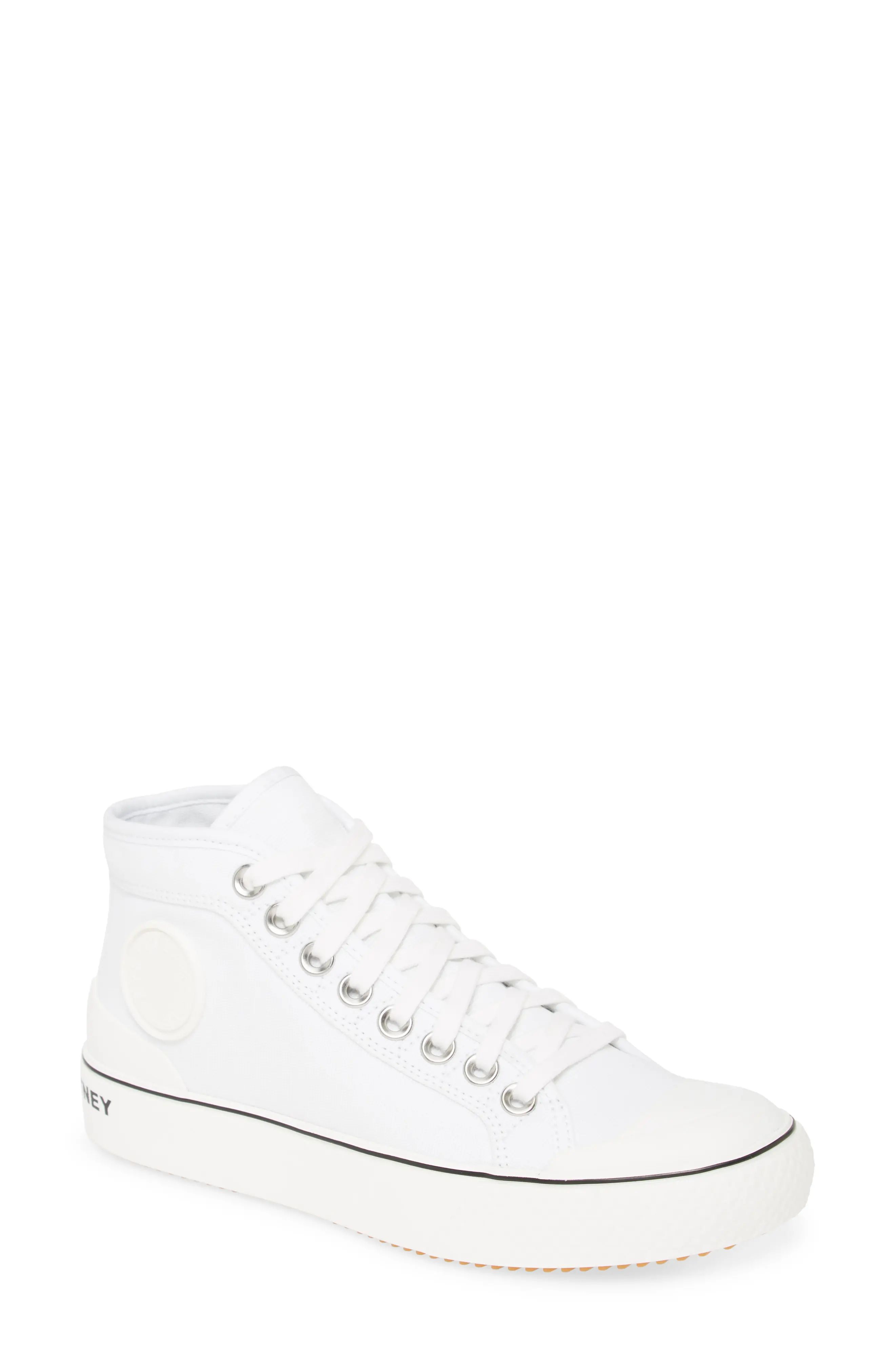 Women's Stella Mccartney High Top Sneaker, Size 8US / 38EU - White | Nordstrom