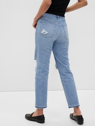 High Rise Cheeky Straight Jeans with Washwell | Gap (US)