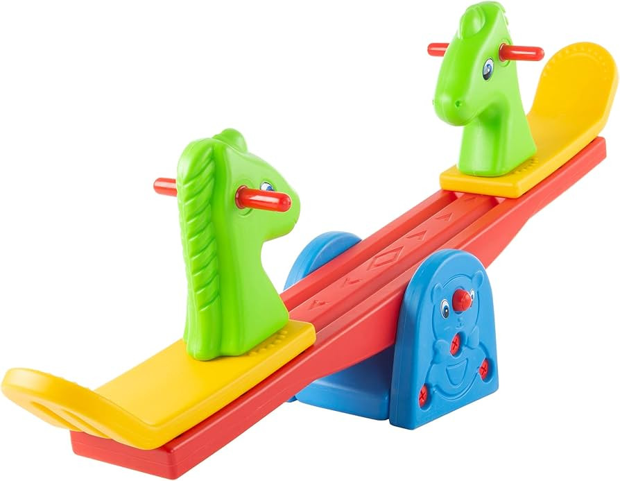 Amazon.com: Hey! Play! Seesaw – Teeter Totter Backyard or Playroom Equipment with Easy-Grip Han... | Amazon (US)