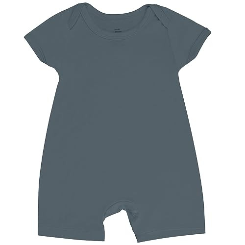 GUISBY Rayon Baby Pajamas Footless, Soft Short Sleeve with Snap Closure Sleepers Sliver grey 12-18 Months | Amazon (US)