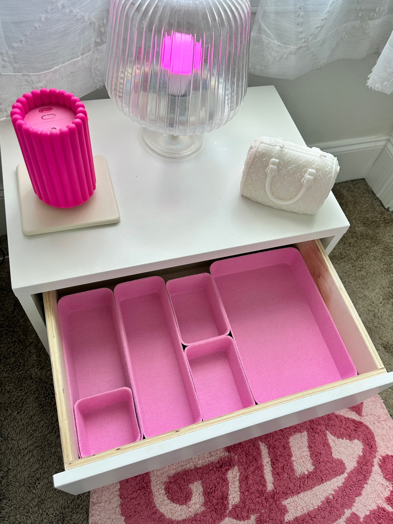 amazon pink felt drawer organizers💗

organization, drawer organizers dividers, organized home, pink home, pink room decor, pink apartment decor, pink aesthetic, bedside table decor, pink nightstand, girly minimalist room decor, gifts for her, clean girl finds #LTKGiftGuide #LTKU #LTKsalealert

#LTKfindsunder50 #LTKhome #LTKstyletip