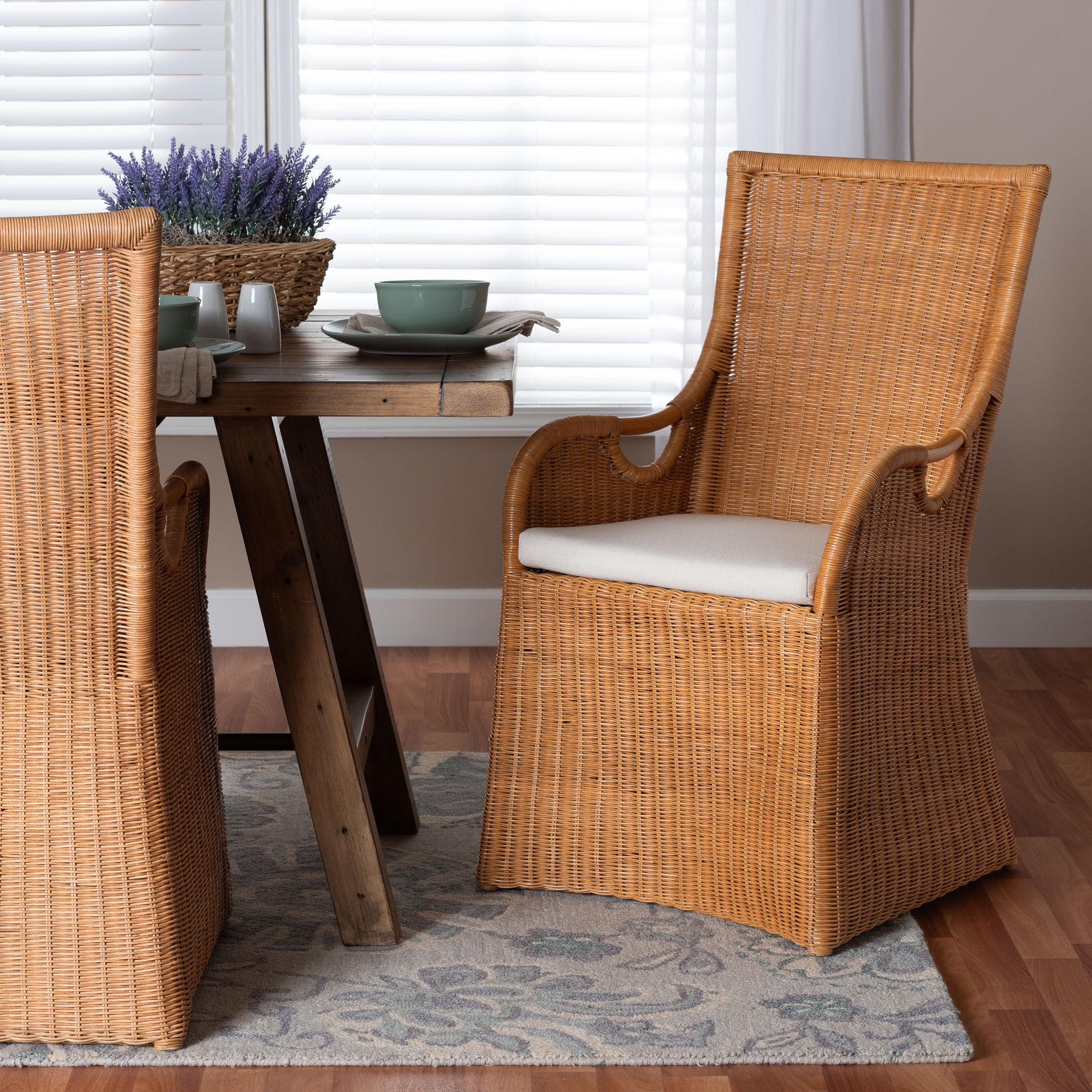 Amsterdam Rattan Dining Chair In Light Honey | 1stopbedrooms