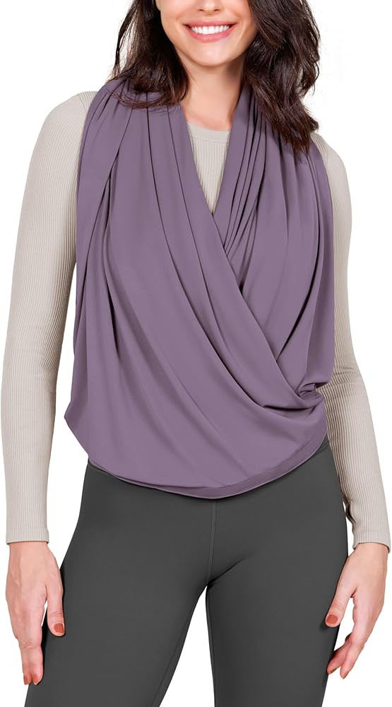 ODODOS Cloud Feeling Customizable Snap Scarf for Women, Casual Convertible Wrap Shawl Cape Cardig... | Amazon (US)