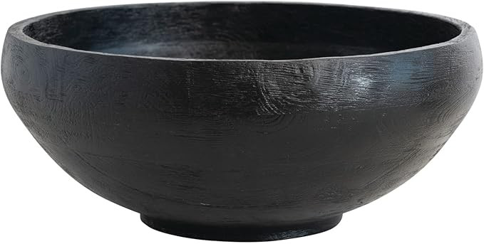 Bloomingville Carved Wood, Black Bowl | Amazon (US)