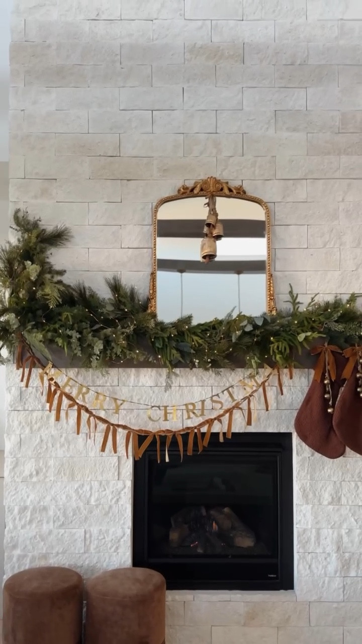 Shop my fireplace mantle look this year! ✨ with a seriously so easy DIY bow garland because the original one keeps selling out! 

#LTKHoliday #LTKHome #LTKSeasonal