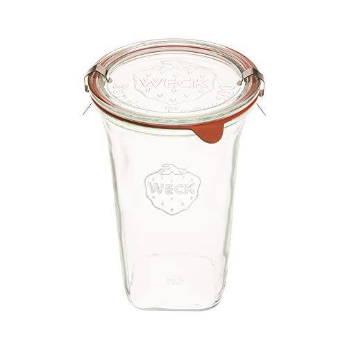 Weck Jars Large Quadro 769-26.9 fl. Oz | Jars Made of Transparent Glass | Eco-Friendly Canning Jar | Food Storage Containers with Airtight Lids | Made in Germany, Rust-Proof & BPA-Free (Pack of 1) | Amazon (US)