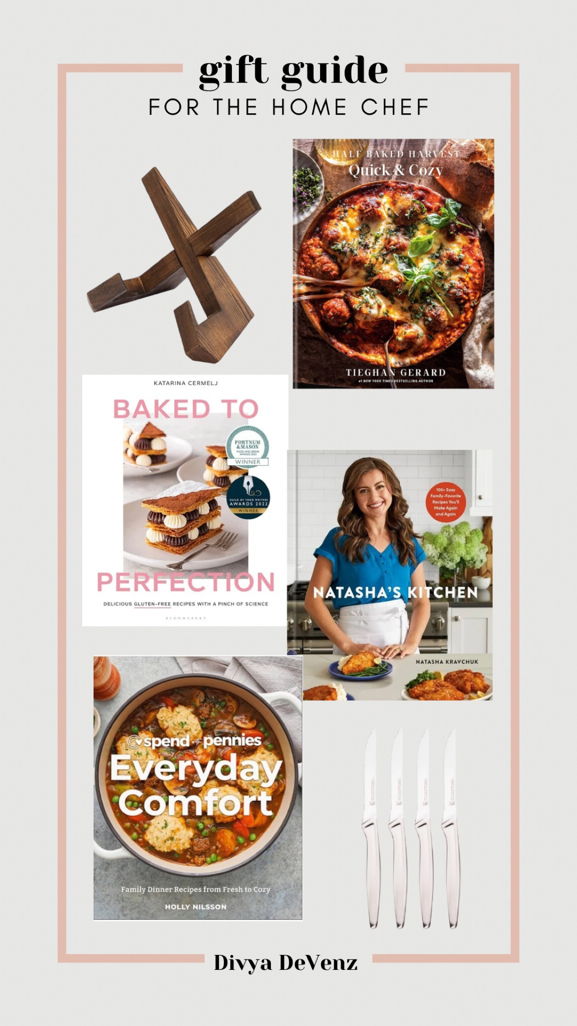 Gift guide for the home chef under $25, $50, $100 or more. 
Cookbooks for every chef and baker, steak knives that will last, and recipe book stands to serve a purpose beautifully. 

#LTKgiftguide #LTKfamily #LTKsale