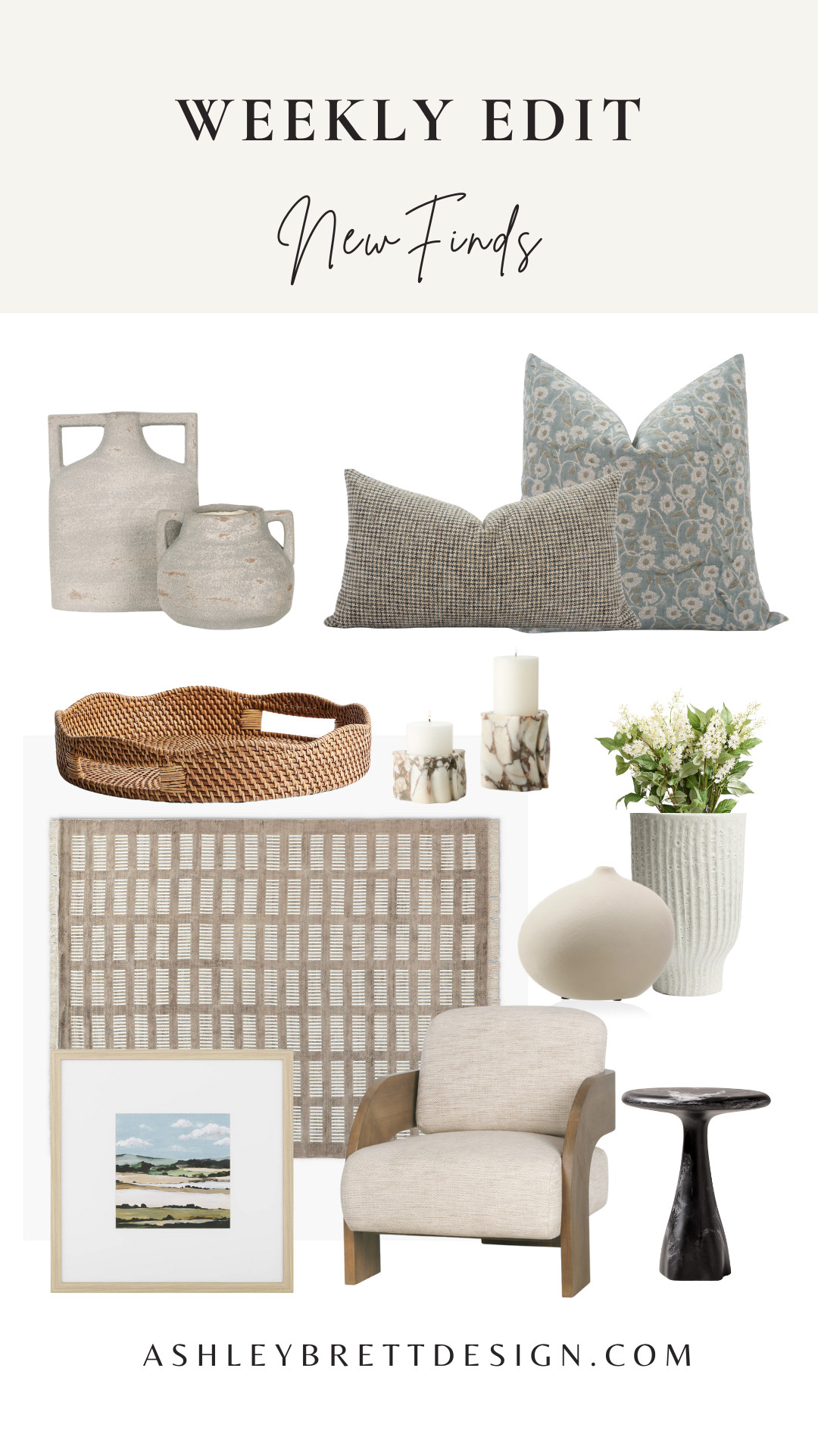 Fresh decor finds to refresh your home for summer. Vase, Accent Chair, coastal artwork, checker rug,  

 #LTKcanada #LTKsummer #LTKcasa