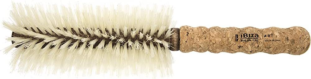 Ibiza Hair Professional (B Series) Round Boar Hair Brush | Blonde Bristles with Cork Handle | For... | Amazon (US)