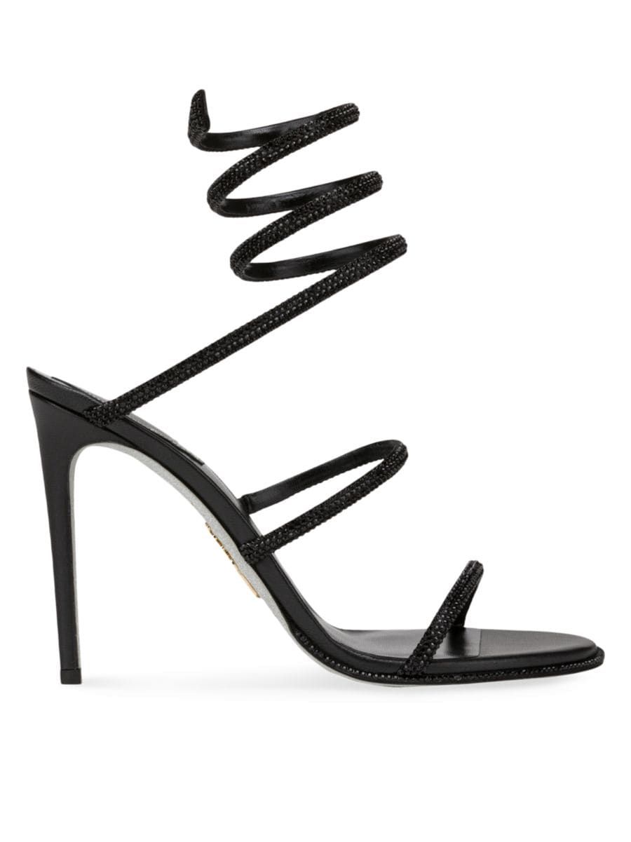 Rene Caovilla Cleo 105MM Leather Wraparound Sandals | Saks Fifth Avenue (UK)