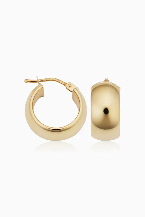 Oradina 14K Gold High Society Hoops Earrings in Yellow Gold at Nordstrom, Size Medium | Nordstrom
