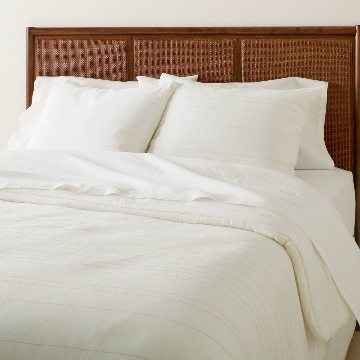 Fine Stripe Comforter Set Sour Cream/Twilight Taupe - Hearth & Hand™ with Magnolia | Target