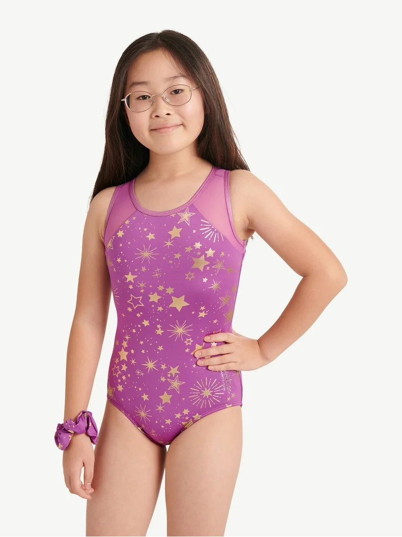 Justice Girls Celestial Foil Print Leotard, Sizes XS - XL | Walmart (US)