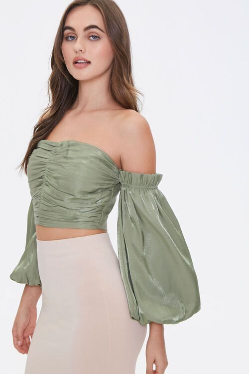 Off-the-Shoulder Balloon Sleeve Top | Forever 21 (US)