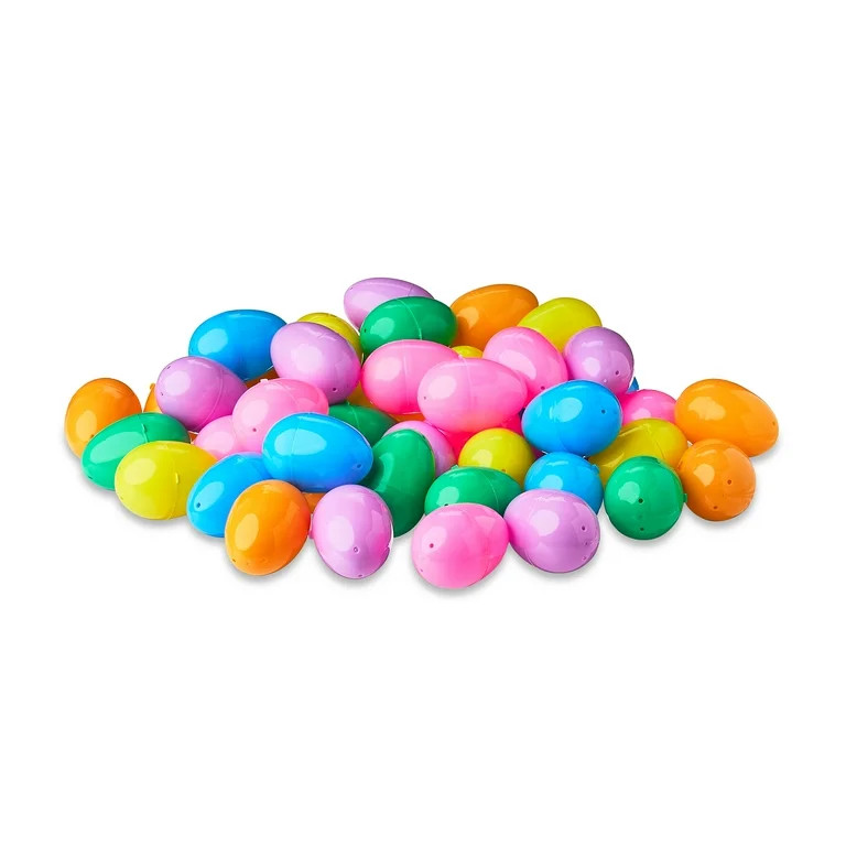 Easter Multicolor Plastic Fillable Eggs, 1.5 in, 48 Count, by Way To Celebrate | Walmart (US)