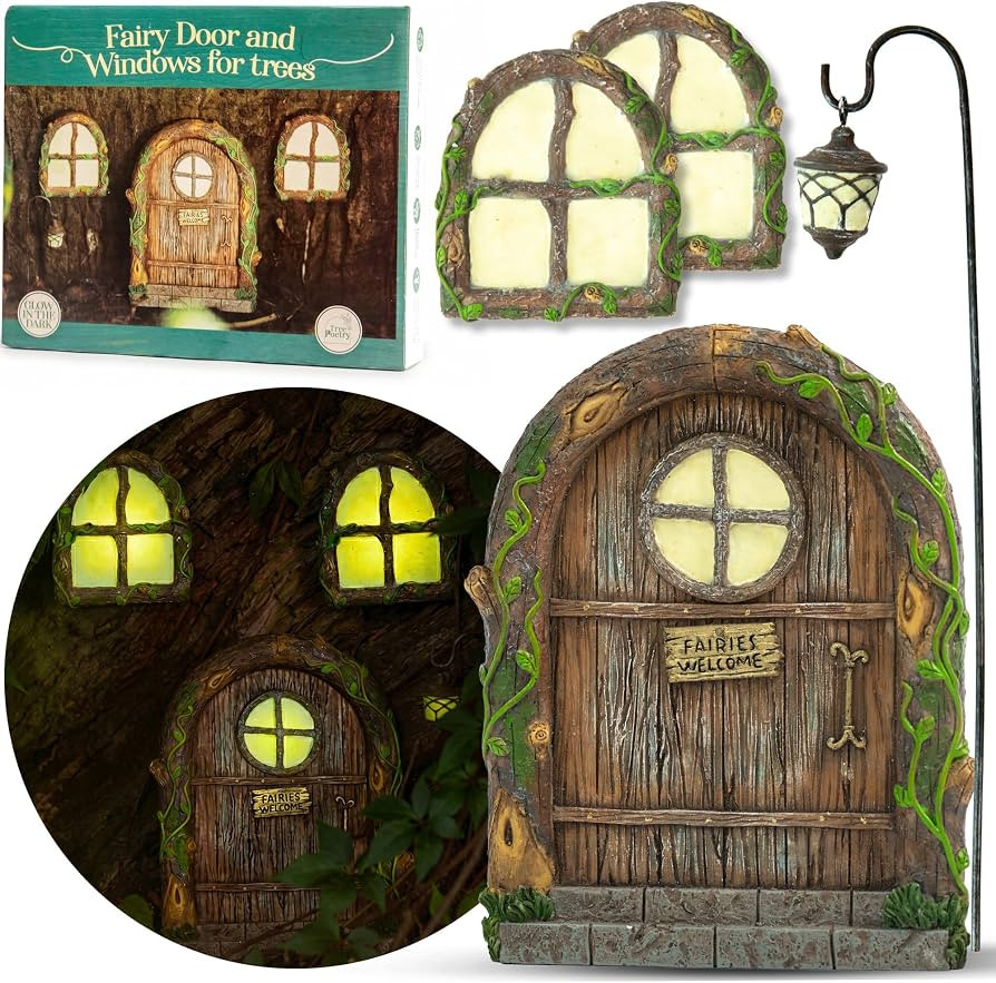 Fairy Doors for Trees, Fairy Door, Fairy Garden, Fairy Garden Accessories Outdoor kit, Fairy Door... | Amazon (US)
