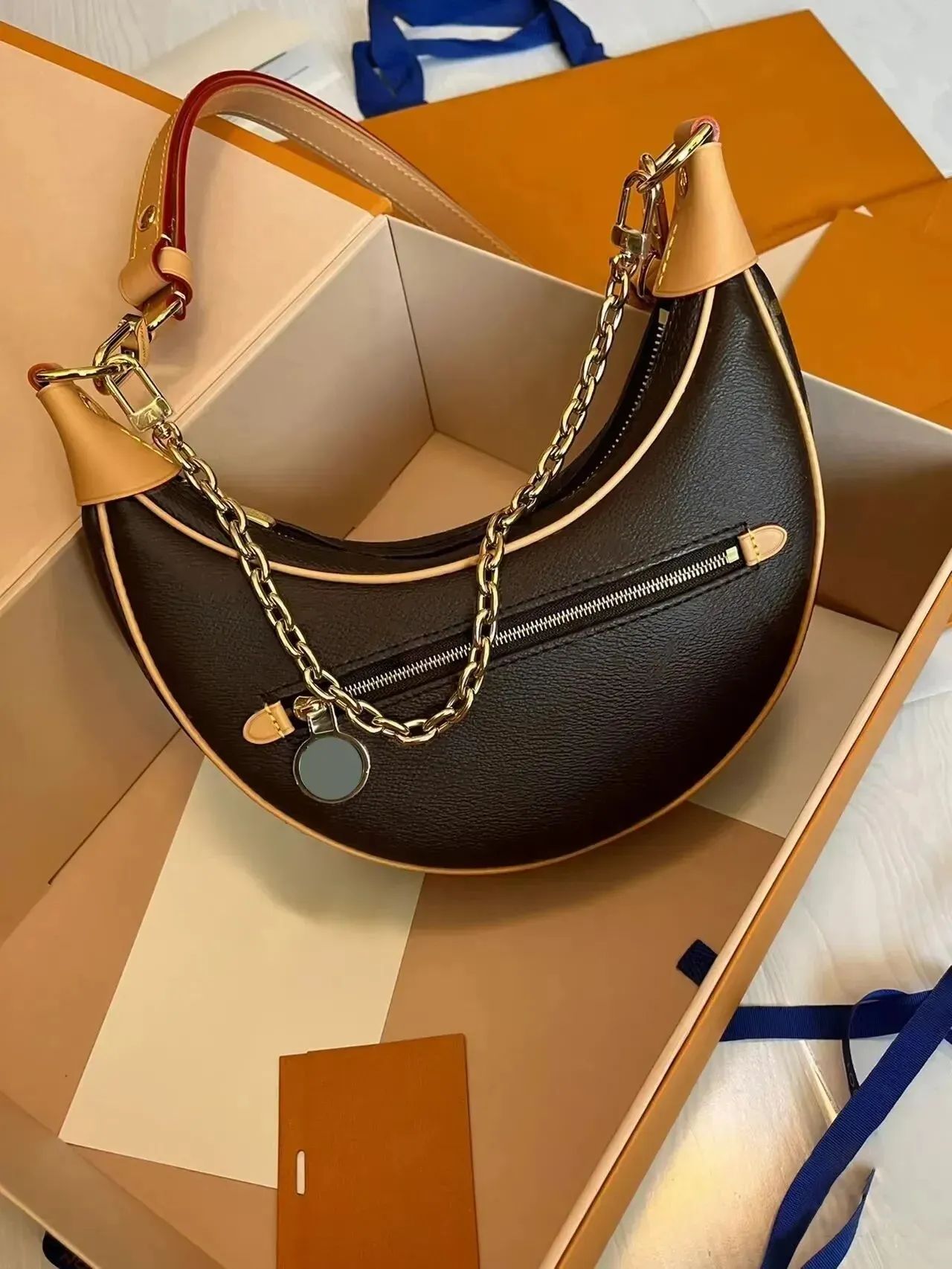 M81098 Luxury designer Loop bag Croissant bags shoulder hobo designer Purse Cosmetic half-moon ba... | DHGate