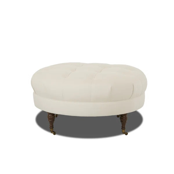 37'' Wide Tufted Round Cocktail Ottoman | Wayfair North America