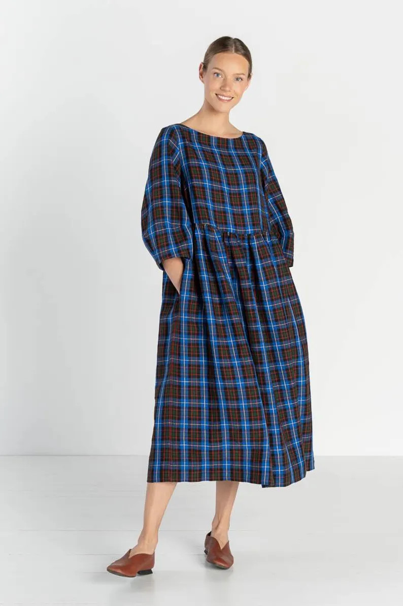 Gaia – Linen Smock Dress - Etsy UK | Etsy (UK)