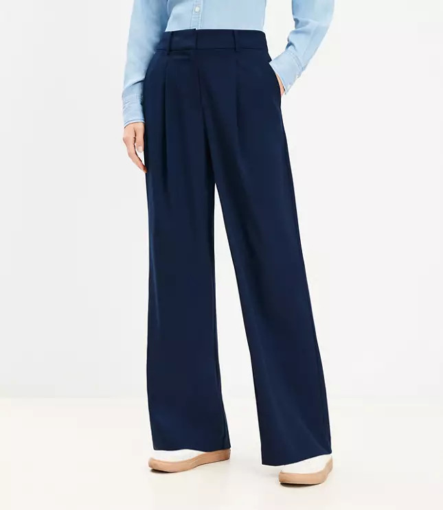 Peyton Trouser Pants in Satin | LOFT
