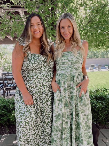 All dresses are 20% off and an additional 15% off on top of that with code DRESSFEST. ashley is in the XL and Em is in the S. these dresses are perfect for baby showers, bridal showers, vacation or just a cute summer dress that’s easy to throw on! 

#LTKSeasonal #LTKsalealert