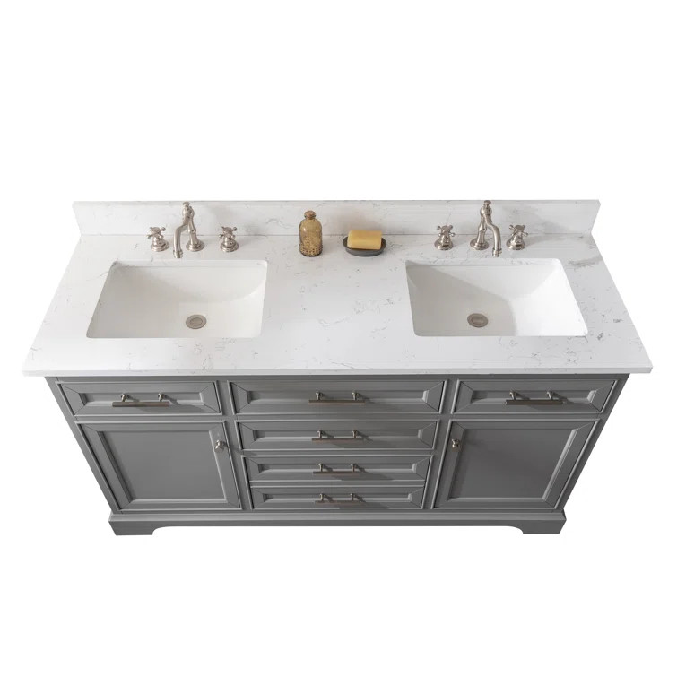 Currahee 60" Double Bathroom Vanity Set | Wayfair North America