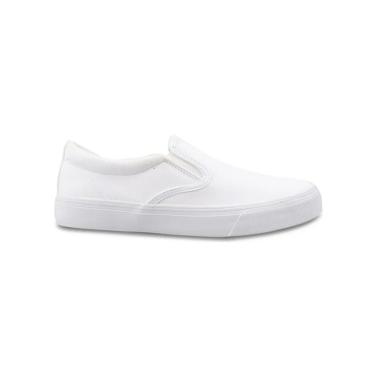 No Boundaries Women's Twin Gore Canvas Slip On Sneakers, Wide Width Available | Walmart (US)