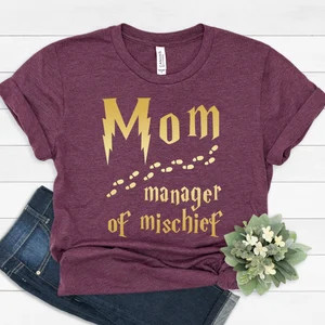 Magical Mom Shirt, Manager of Mischief Shirt, Potter Mom Shirt, Fantastic Mama Shirt, Pottery Mom... | Etsy (US)