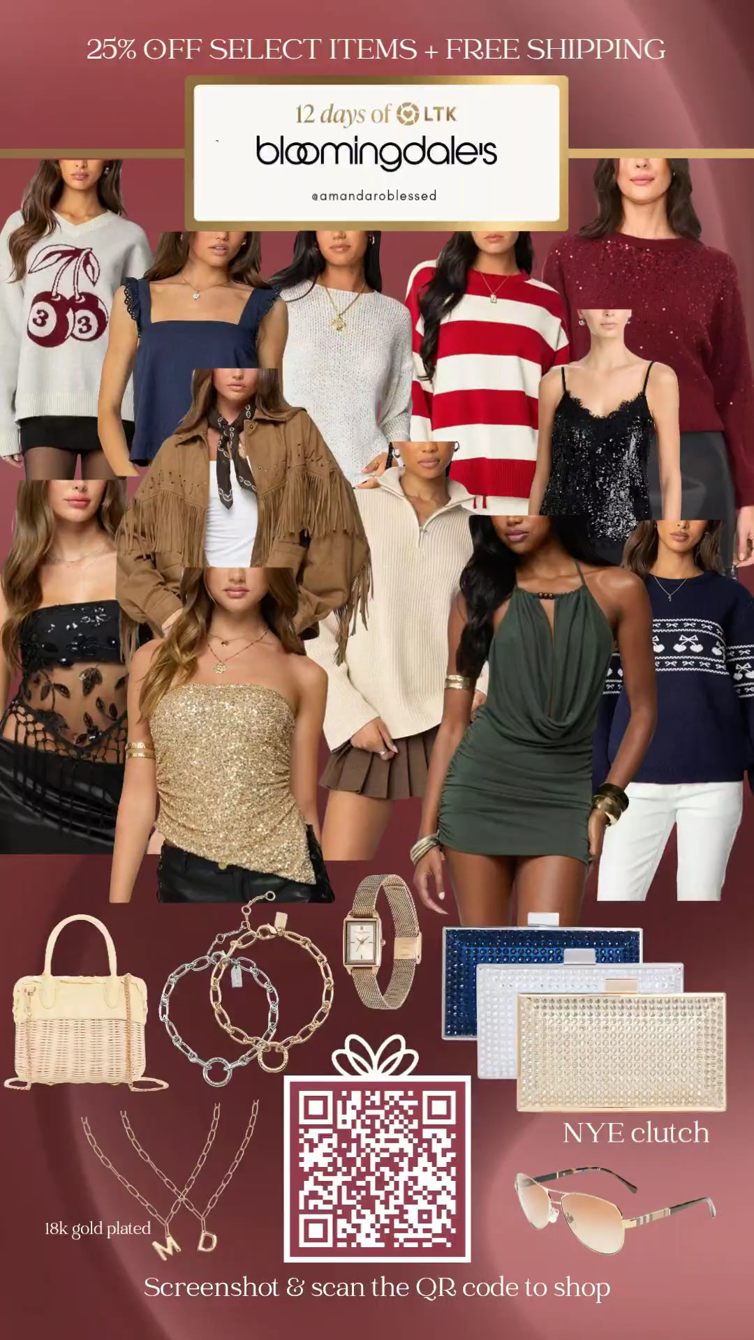 12 Days of LTK are here (12 days, 12 different sales, 12 ways to save 😍) - Today's sale is Bloomingdale's, 25% of select styles + free shipping! If you're shopping for Christmas / New Years Eve outfits (or presents) I found lots of cute pieces 😍 We're all about clearance over here so I tried my best to find the more affordable (& cute) options 🫶🏻 Happy Shopping Friend, check back tomorrow for Day 6 of LTK deals ♡ Remember get a price drop notification if you heart a post/save a product 😉 

✨️ P.S. if you follow, like, share, save, or shop my post (either here or @Coffee&Clearance).. thank you sooo much, I appreciate you! As always thanks sooo much for being here & shopping with me 🥹

| womens gifts, gifts for women, gift, christmas dress, christmas party dress, christmas outfit, new years eve, new years eve dress, NYE dress, NYE outfits, NYE dress, mens gifts, gifts for men, gifts for boys, boy gifts, teen gifts, gifts for teens, gifts for him, gifts for bf, gifts for husband, gifts for boyfriend, toddler, boys, girls, gifts for toddlers, toddler christmas gifts, gifts for boys, gifts for girls, kids, kid shoes, kid boots, toddler boy, toddler girl, kids clothes, family christmas photos, christmas photo outfits, christmas gift, christmas gifts, christmas gift guide, christmas gift ideas, gifts for her, gift guide, gifts for wife, gifts for girlfriend, christmas gifts for, christmas gifts 2025, gift ideas, christmas 2025, gift exchange, white elephant, christmas decor, fall, fall decor, cyber week, cyber Monday, christmas shopping, amazon winter, outfits for winter, outfits for the cold, cozy, comfy, fall outfits, fall style, fall decor 2025, fall dresses, fall date, fall 2025, fall amazon, amazon fall, amazon fall fashion, fall boots, fall wedding |#LTKCyberWeek #LTKParties #LTKStyleTip #LTKSwim #LTKPets #LTKShoeCrush #LTKFamily #LTKItBag 

#LTKMens #LTKSaleAlert #LTKKids #LTKFindsUnder100 #LTKmorningroutine #LTKgrwm #LTKBeauty #LTKBump #LTKWedding #LTKPetite #LTKstorytime #LTKootd #LTKfoodie #LTKBaby #LTKTravel #LTKmomlife #LTKFindsUnder50 #LTKHome #LTKMidsize #LTKselfcare #LTKGiftGuide #LTKdayinmylife #LTKvlog #LTKActive #LTKHoliday #LTKWorkwear #LTKfitnessgoals #LTKSeasonal #LTKTall #LTKU #LTKPlusSize #LTKOver40