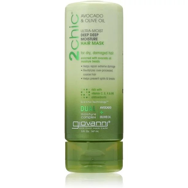 Giovanni 2chic Avocado & Olive Oil Ultra Moist Deep Moisture Hair Mask, No Parabens, Sulfate Free... | Walmart (US)