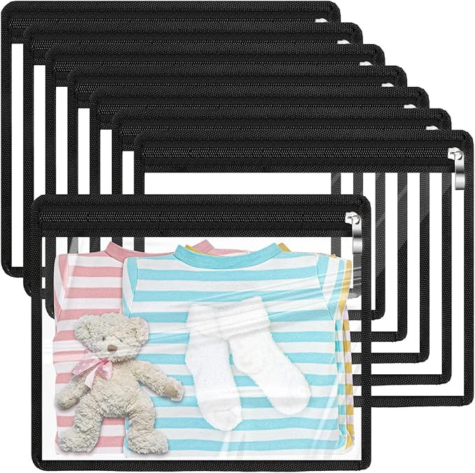 8 Pieces Clear Zipper Pouches PVC Waterproof Pouch Multi-Purpose Zippered Pouches Zipper Envelope... | Amazon (US)