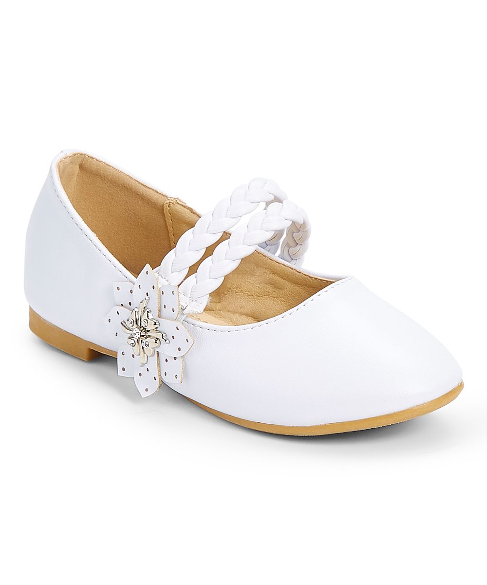 White Braided Mary Jane - Girls | zulily