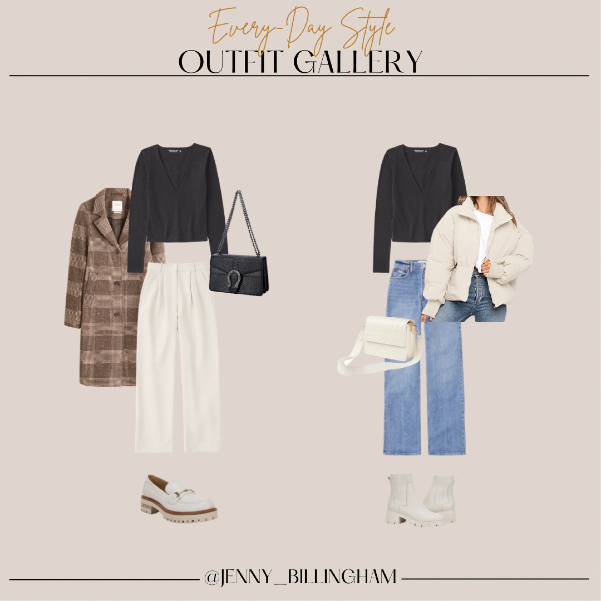 Capsule wardrobe outfit ideas for every day Style

Long sleeve seamless tee / trousers / denim / winter outfit idea