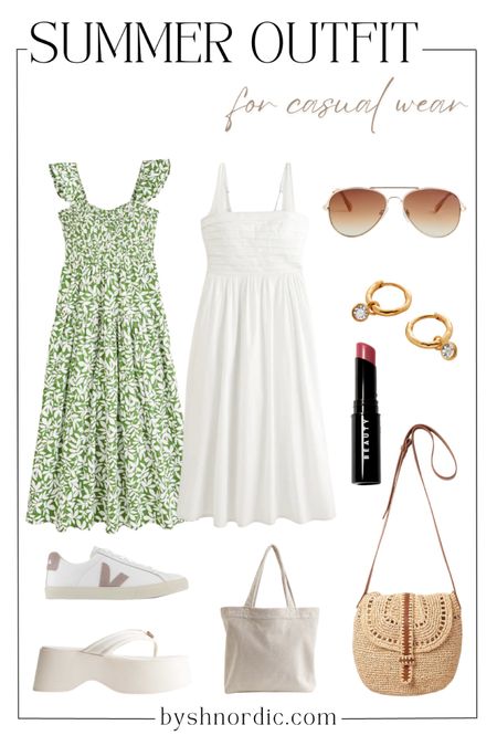 This casual summer outfit inspo includes midi dresses, trainers, sandals, a straw bag, accessories and more!

#outfitidea #casuallook #ukfashion #summerstyle

#LTKFind #LTKSeasonal #LTKstyletip