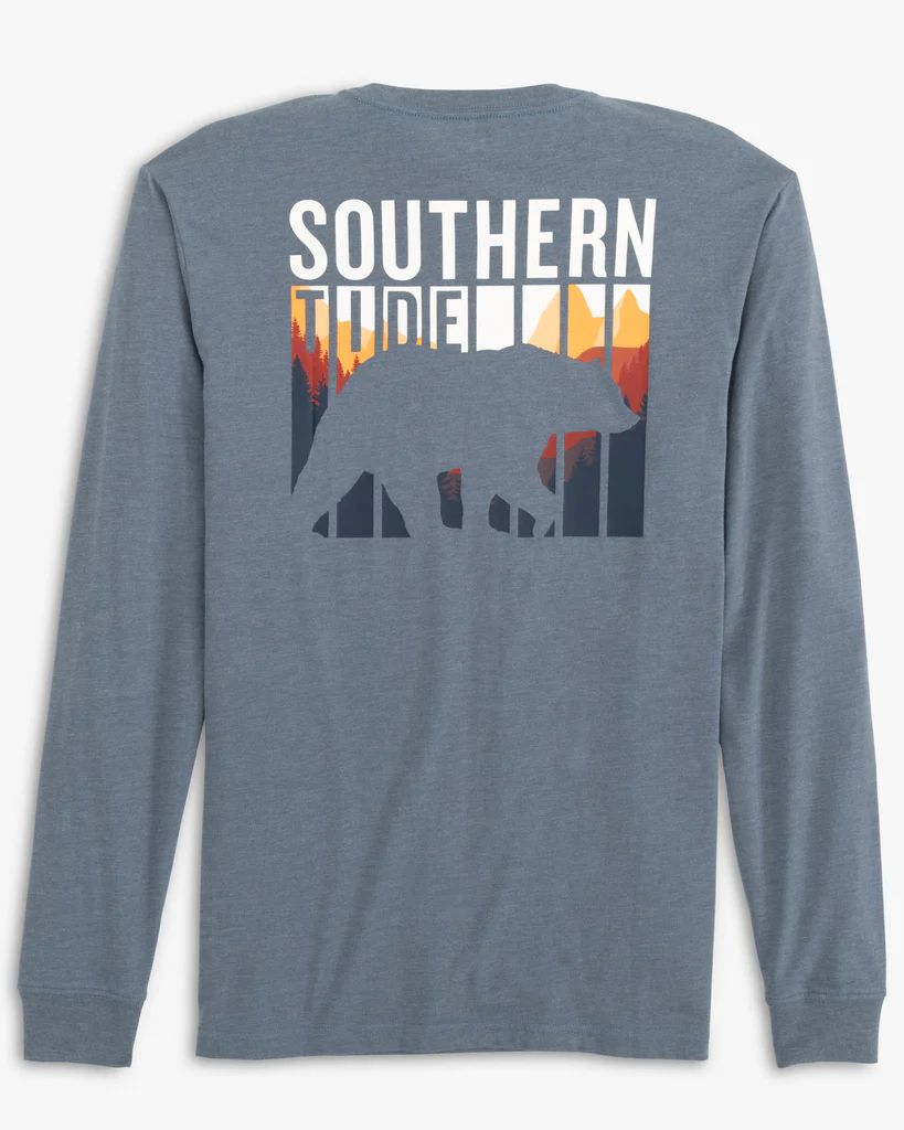 Heather Bear Landscape Long Sleeve T-Shirt | Southern Tide