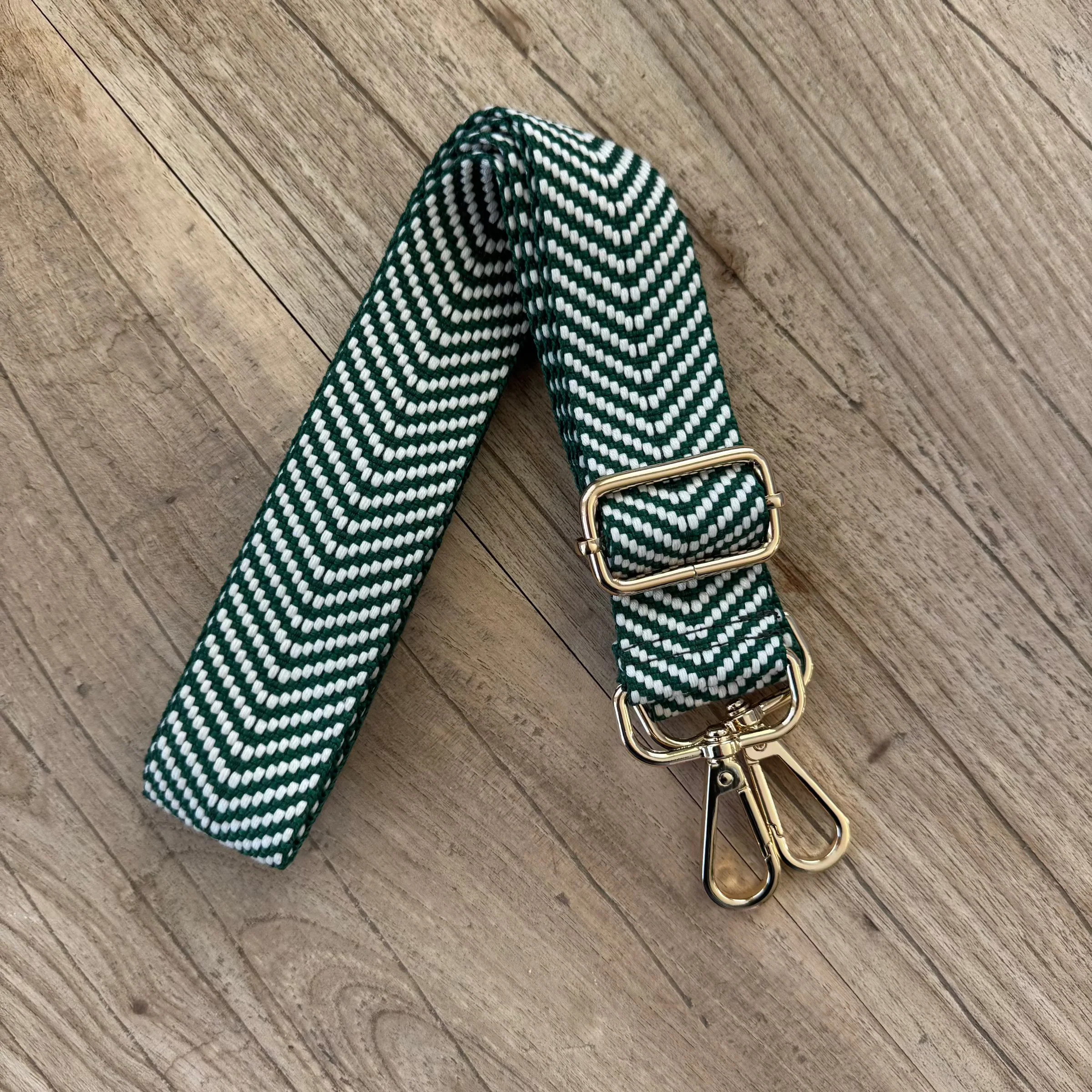 Emerald Chevron Crossbody Bag Strap | The Poppy Brand