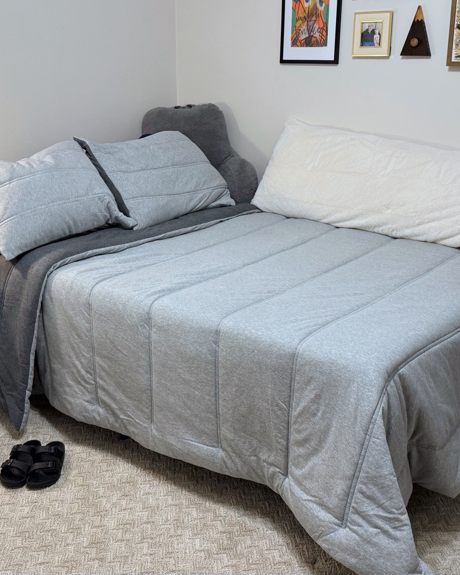 Target Hollister Jersey Comforter Bedroom Refresh

My son picked out every piece for his bed makeover, and we spent almost an hour at Target comparing comforters, sheets, and pillows until he found exactly what he wanted.

The Hollister Jersey Comforter is incredibly soft, has a great medium weight, and the gray color goes with almost any bedroom decor.

It’s also included in Target’s 25% off bedding sale right now! If you purchased bedding from Target within the last 14 days, don’t forget to ask for a price adjustment. We got almost $60 back on our recent purchases!

#springsale #ad

#LTKHome #LTKSaleAlert #LTKKids