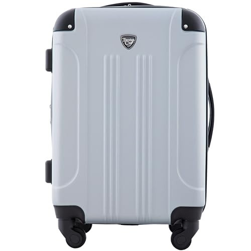 Travelers Club Chicago Hardside Expandable Spinner Luggage, Silver, 20" Carry-On | Amazon (US)