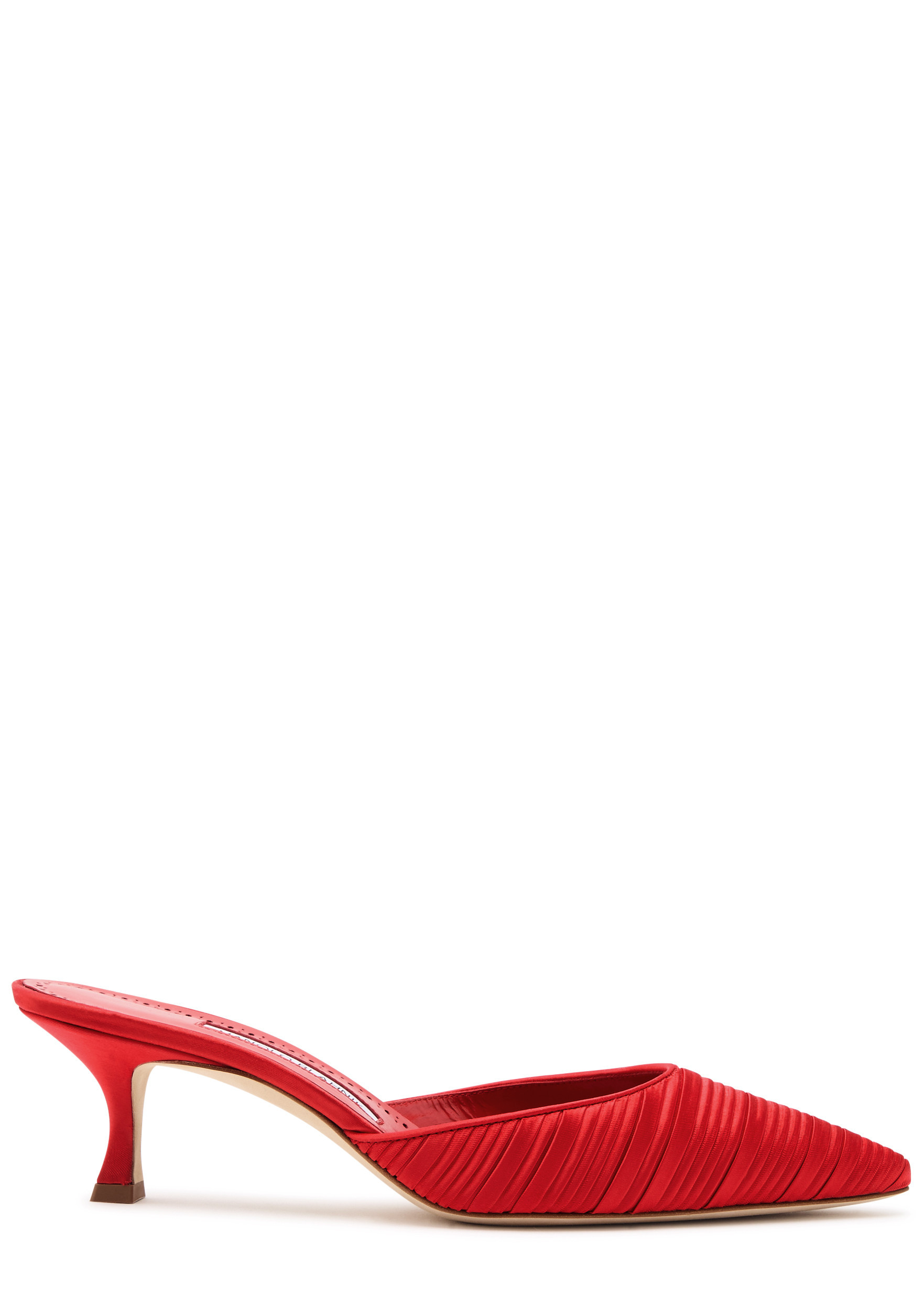 Carolynemu 50 pleated satin mules | Harvey Nichols