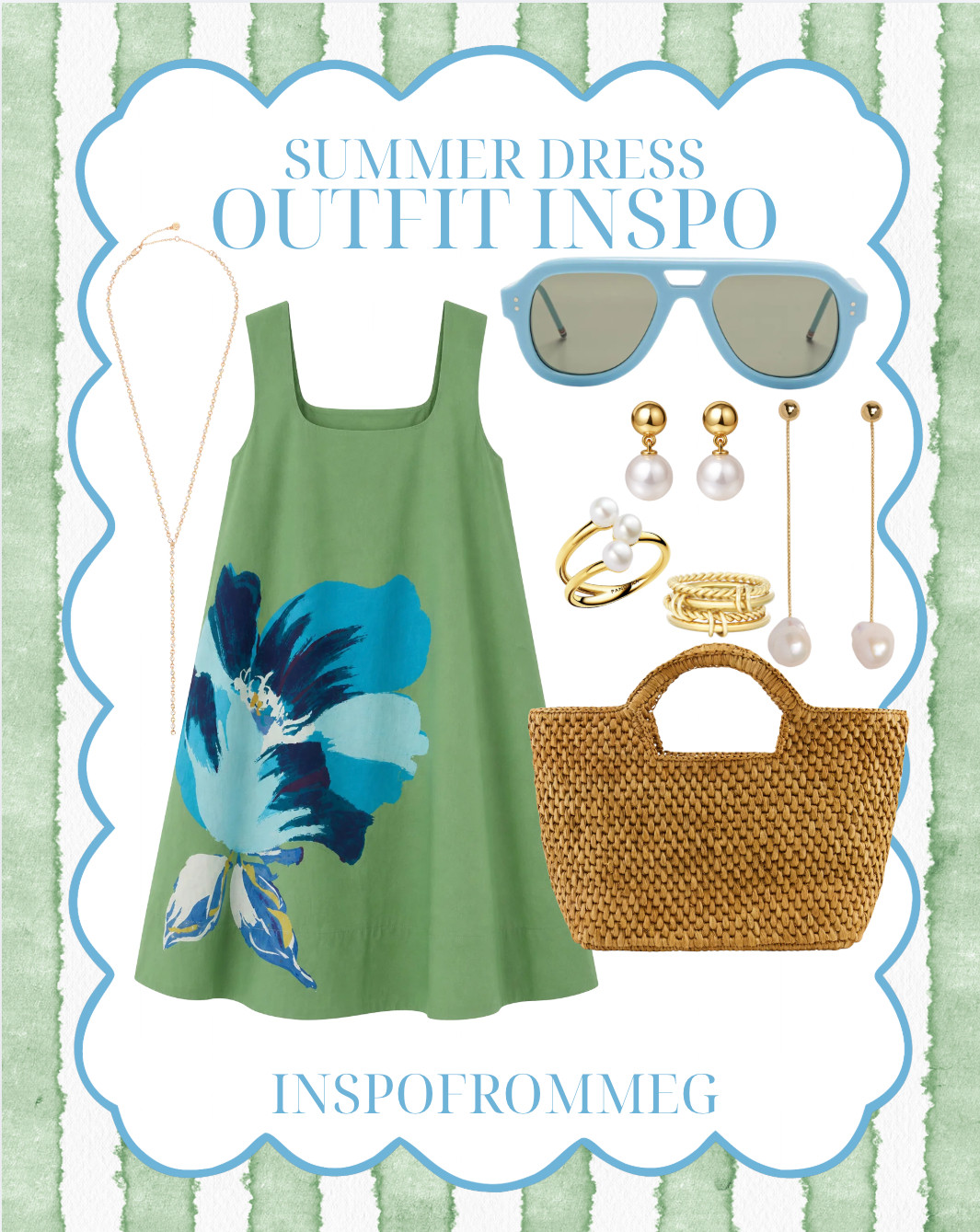 Summer dress outfit inspo 🌿🩵 summer dress, summer outfits, vacation outfits, vacation outfits beach, beach vacation outfits, coastal outfits, resort wear, tropical vacation outfits, European summer outfits, brunch outfits, feminine fashion, floral dress, statement dress, green dress outfit, classy casual outfits, chic summer style, beach dinner outfit, girls trip outfits, graduation guest outfit, country concert outfit, concert outfits, date night outfits, plus size fashion, midsize fashion, curvy fashion inspo, woven tote bag, pearl jewelry, gold jewelry, blue sunglasses, preppy style, coastal grandma, Palm Beach style, southern style, effortless outfits, resort fashion, beachy outfits, travel outfits, spring summer outfits, vacation aesthetic, summer capsule wardrobe, boutique fashion, everyday outfit inspo, yacht club style, colorful summer outfits, LTK fashion, Tuckernuck inspired, Amazon fashion, Target style, Hamptons style, summer style inspo

#LTKgrwm #LTKootd #LTKSeasonal