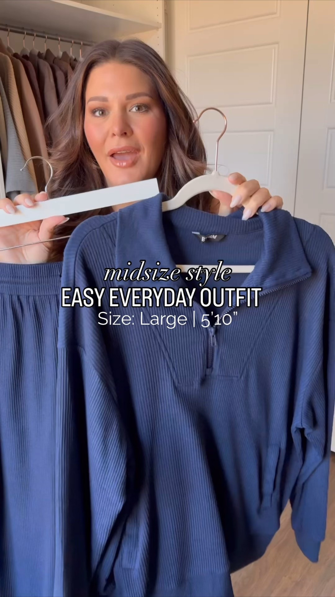 Every closet needs an elevated lounge set! This one is soft, stretchy and the ribbed fabric adds such an elevated vibe and is also super wrinkle resistant!! The perfect throw on and go outfit for running errands, travel and everything in between. 

Wearing an XL by accident and it’s too big. Got my true size Large and it fits much better. 

millennial fashion, mom style, leggings outfit, Amazon fashion, midsize style, midsize mom style, updating my wardrobe, trendy style, cozy style, school pickup outfit

#midsizefashion #midsizestyle #amazonfinds #amazonfashion #amazonmusthaves #stylereels #fashionreels #casualfashion

#LTKgrwm #LTKootd #LTKMidsize