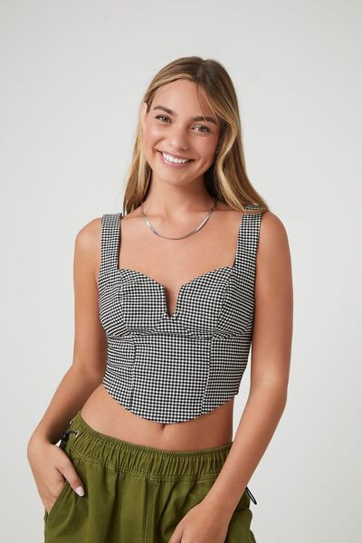 Gingham Bustier Crop Top | Forever 21 (US)