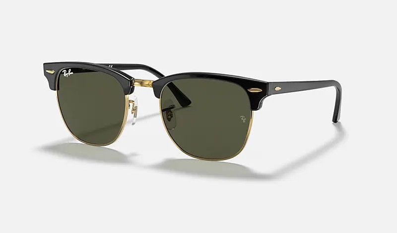CLUBMASTER CLASSIC Sunglasses in Black On Gold and Green | Ray-Ban® | Ray-Ban (US)