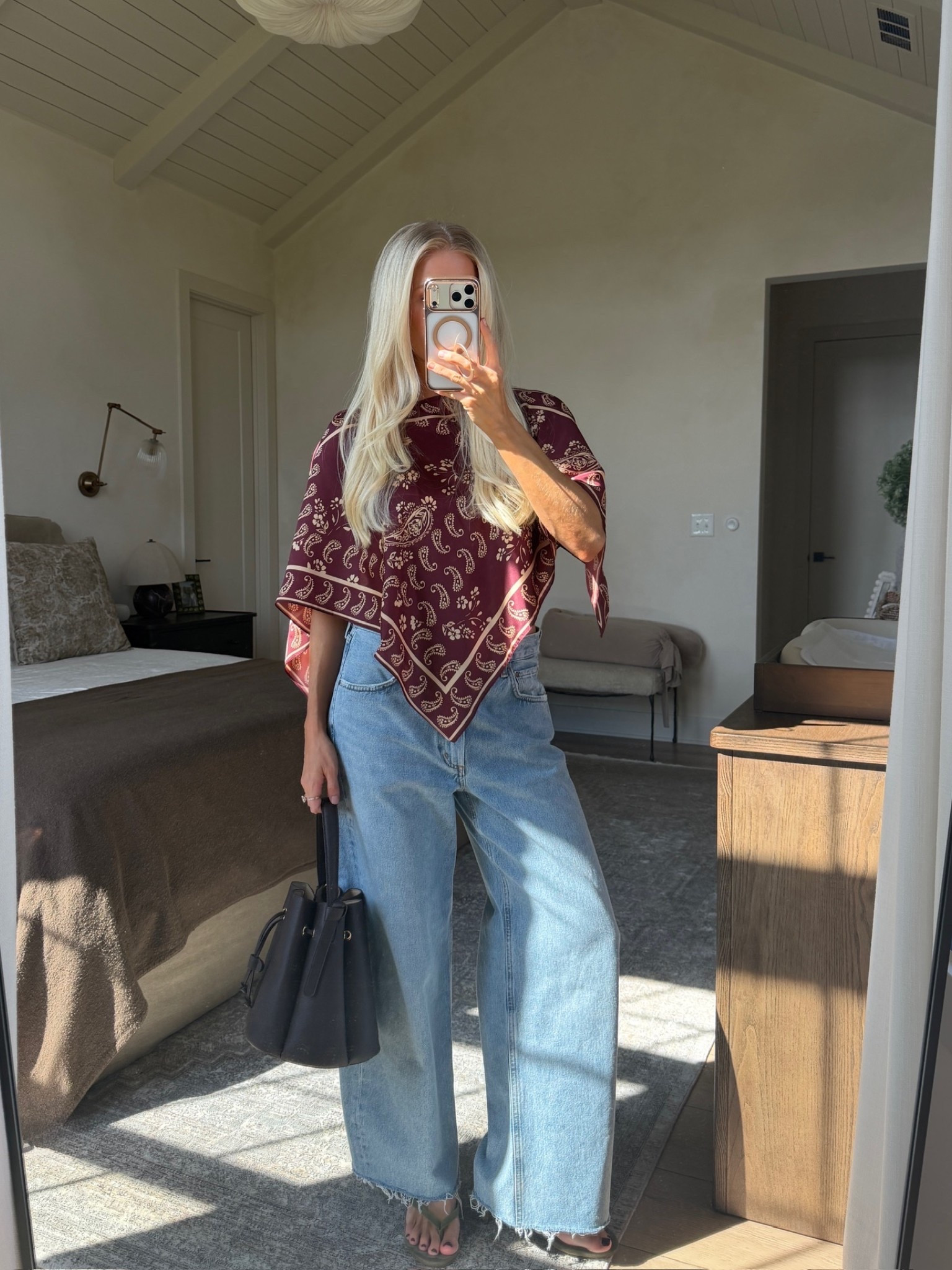 SIZE: poncho is o/s, jeans are 29 (sized up for pp), shoes run tts! #kathleenpost

Fall transition outfit, fall outfit inspo, poncho look, bandana top outfit

#LTKootd #LTKSeasonal