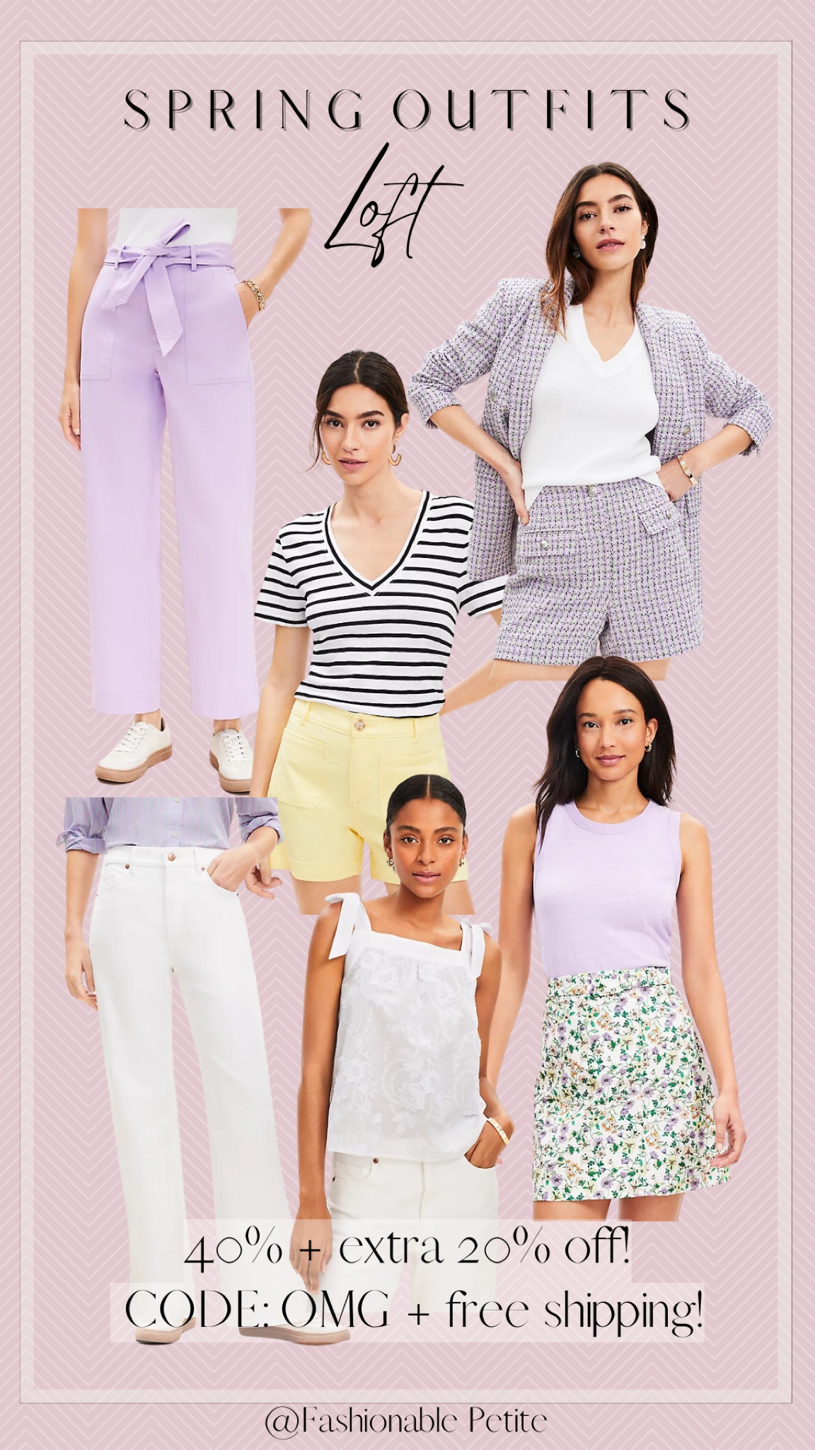 Loft spring outfits. 

Spring outfit. White pants. Skirts. Petite. Shorts. 

#LTKsalealert