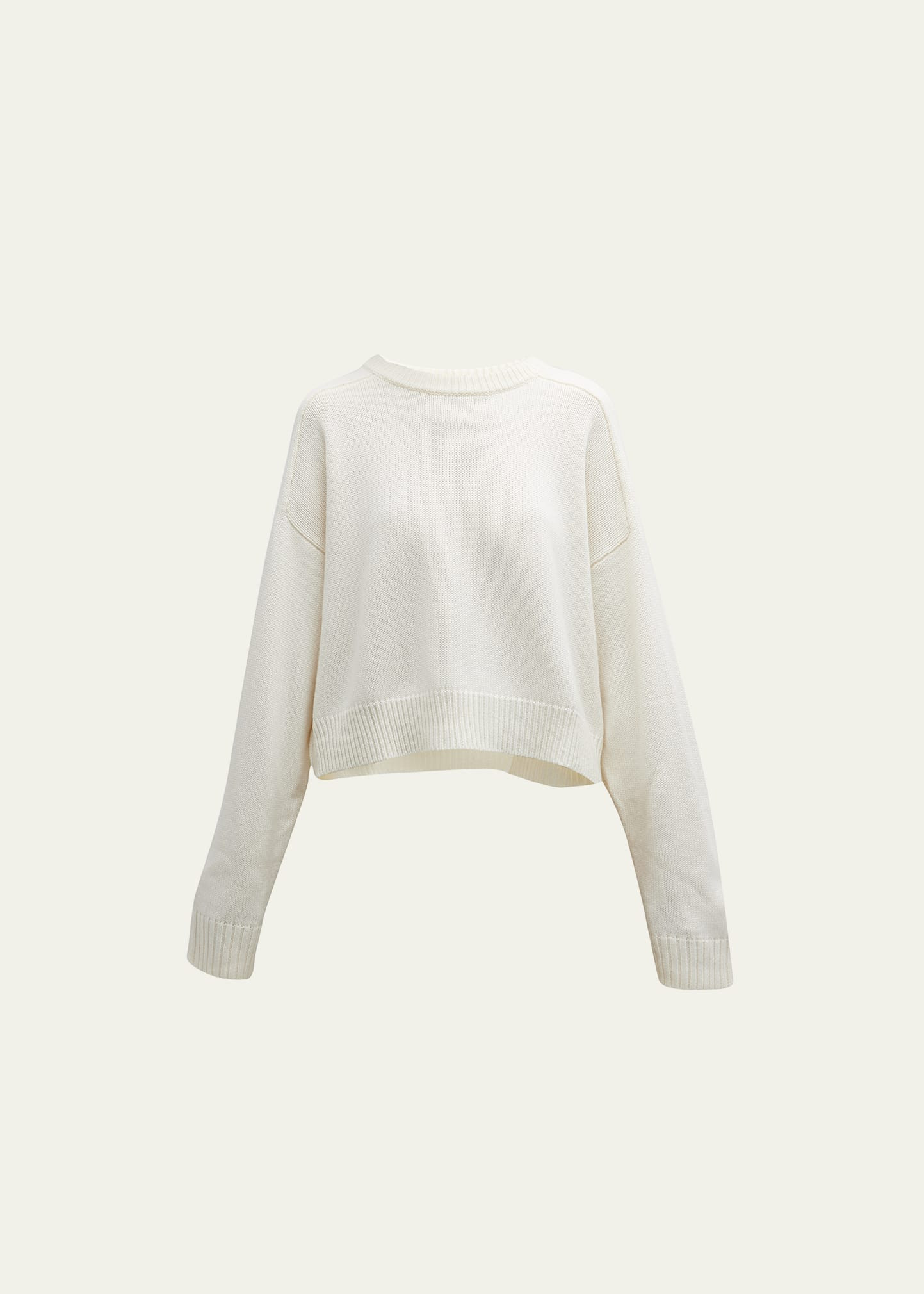 Loulou Studio Bruzzi Wool-Cashmere Raglan-Sleeve Crop Sweater | Bergdorf Goodman