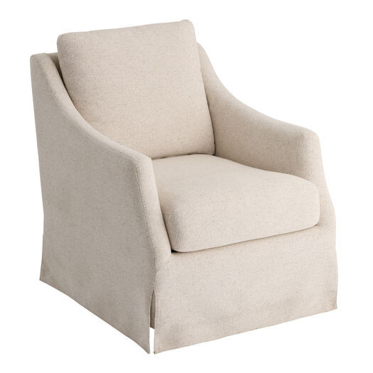 Clayton Heathered Ivory Slope Arm Upholstered Glider Chair by World Market | World Market