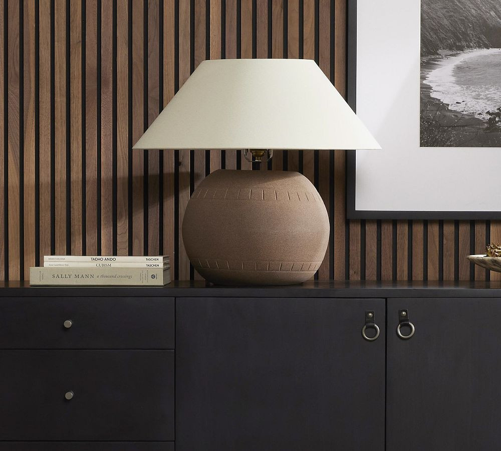 Pyla Round Ceramic Table Lamp | Pottery Barn (US)