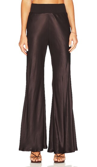Bias Cut Satin Pant in Bitter Brown | Revolve Clothing (Global)