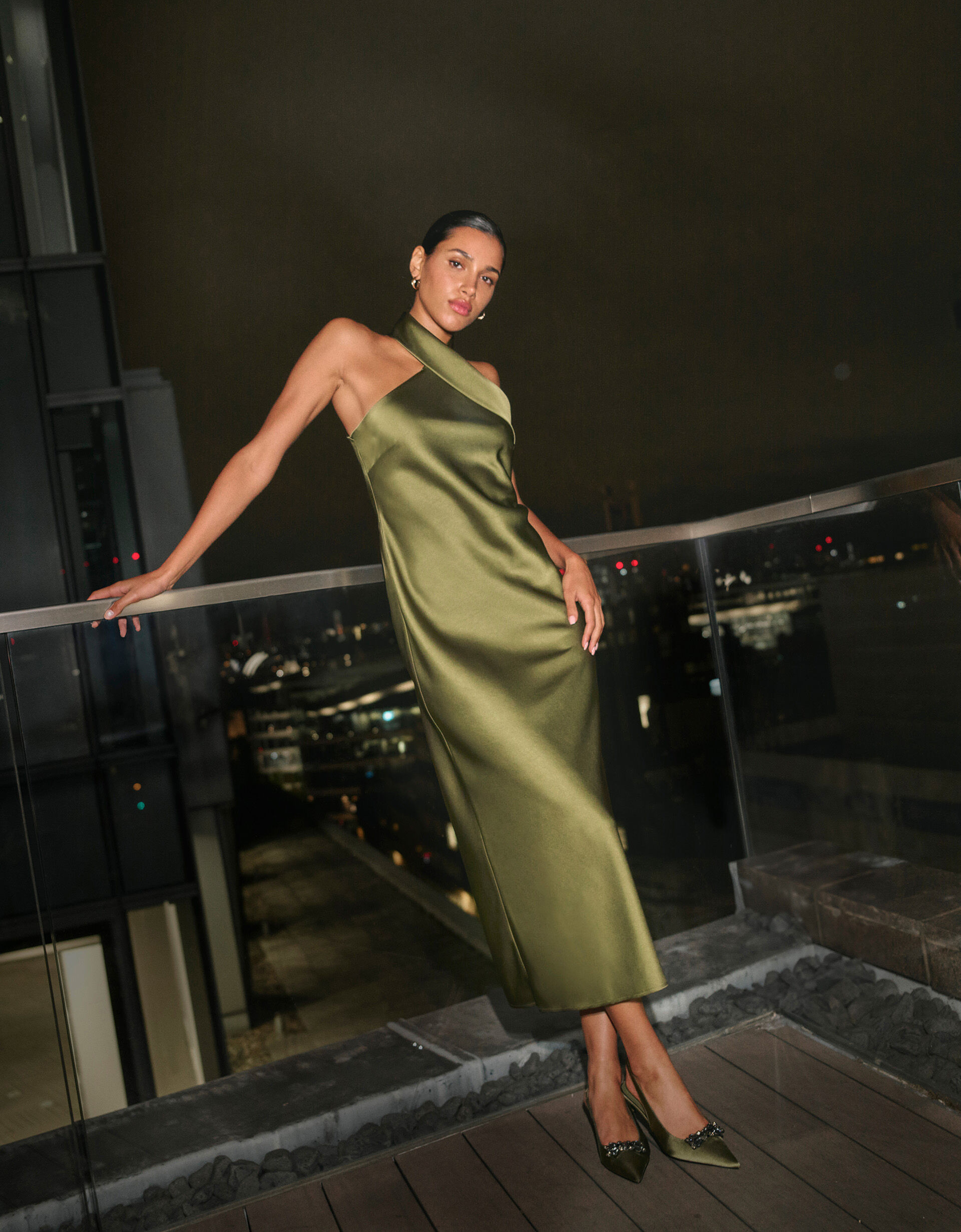 Jodie Halter Satin Maxi Dress Red | Monsoon (UK)